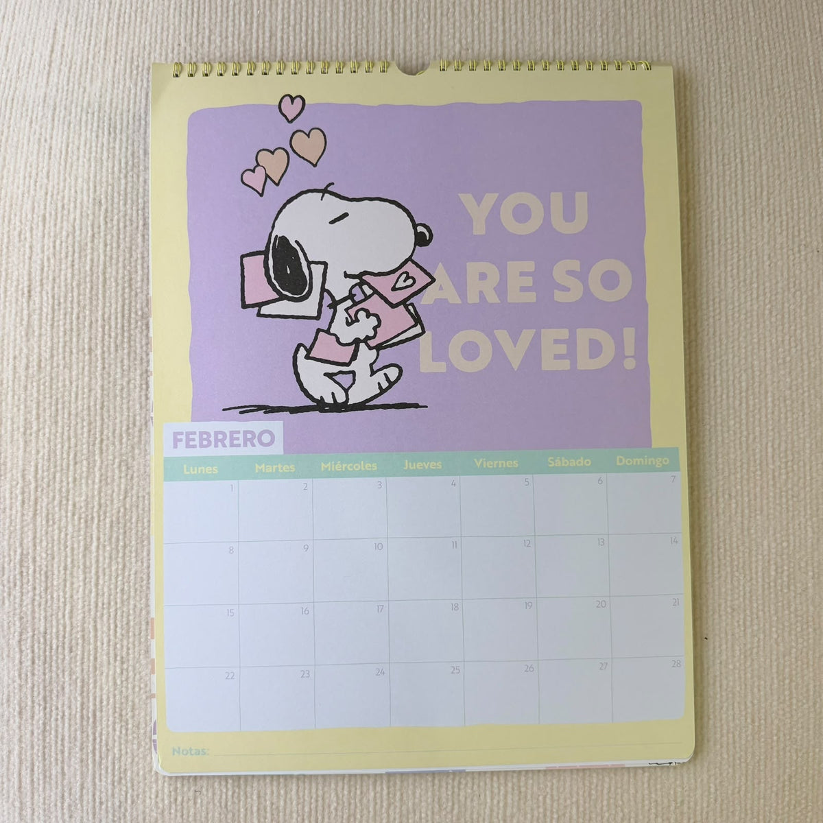Calendario Snoopy 2027 - Mooving