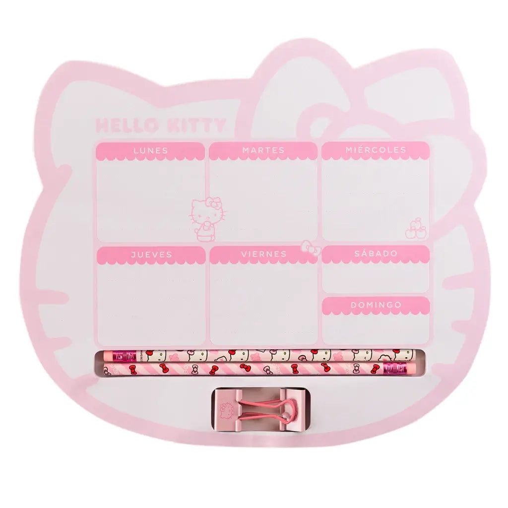 Planner Semanal con accesorios Hello Kitty