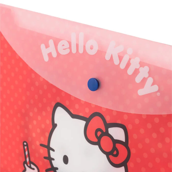 Sobre Plástico A4 con Botón Hello Kitty
