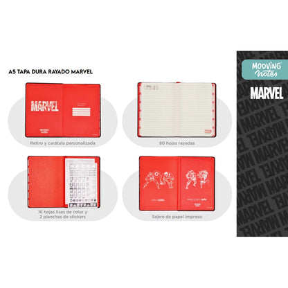 Cuaderno Mooving Notes A5 Marvel