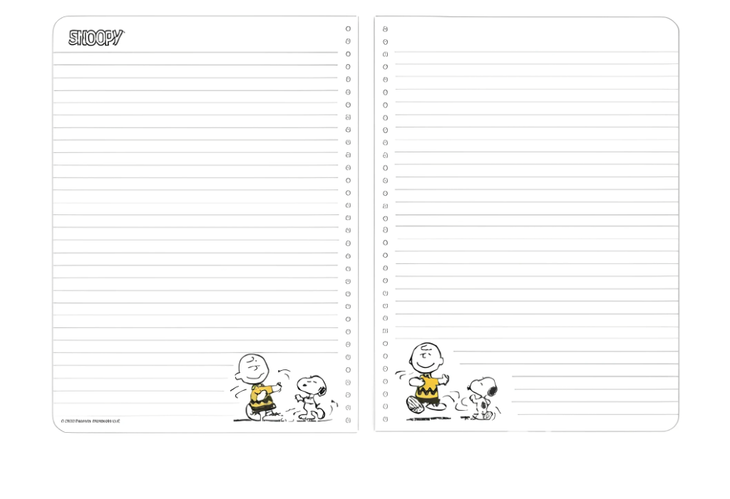 Cuaderno 1/2 oficio Snoopy