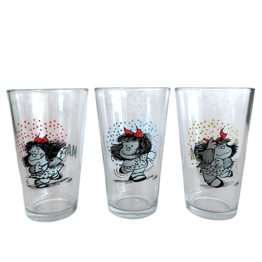Set x3 vasos de vidrio 450ml – Mafalda