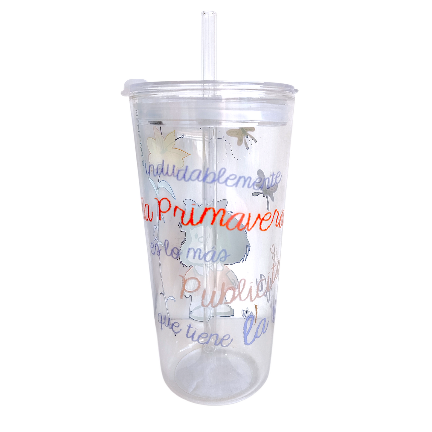 Vaso 600ml con bombilla – Mafalda