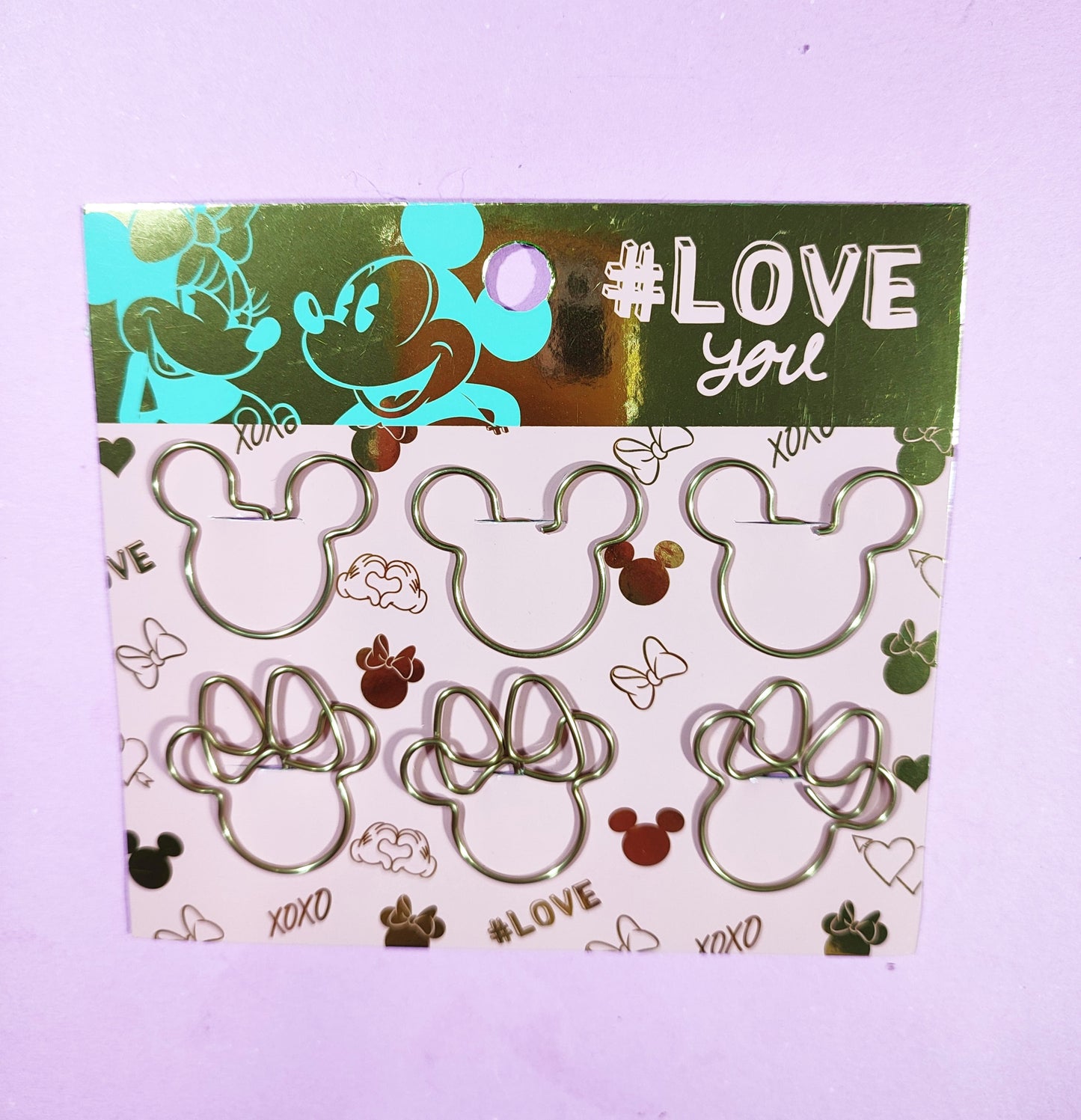 Clip Metalico Setx6 Formas Mickey & Minnie