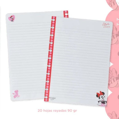 Repuesto de Hojas Carta Minnie Mouse
