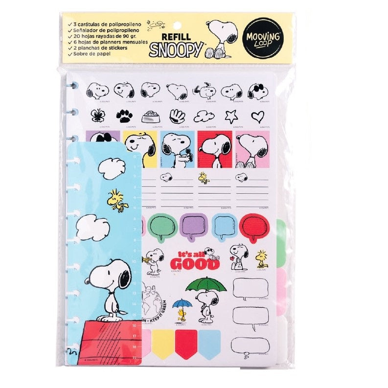 Repuesto de Hojas Carta Snoopy