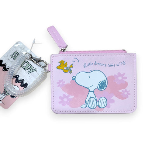 Tarjetero Snoopy Rosa