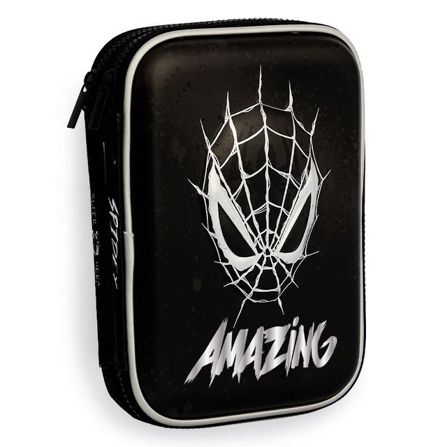 Cartuchera Doble Spiderman Black