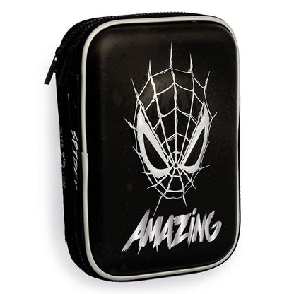 Cartuchera Doble Spiderman Black