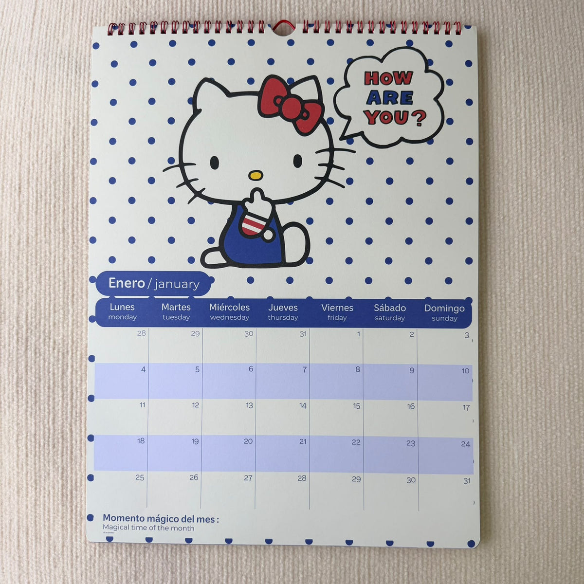 Calendario Hello Kitty 2027 - Mooving