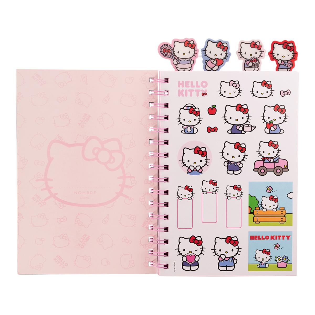 Cuaderno con Sepradores Hello Kitty